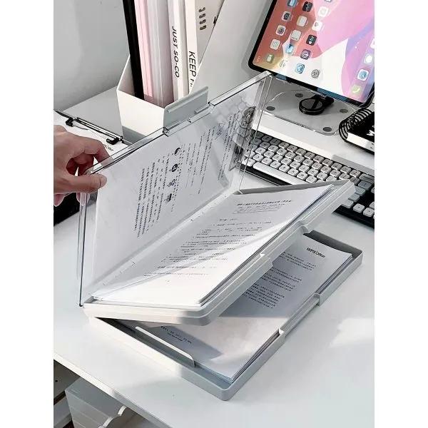 다층 다기능 폴더 필기 패드 시험지 보관함 클립 종이 서류보관