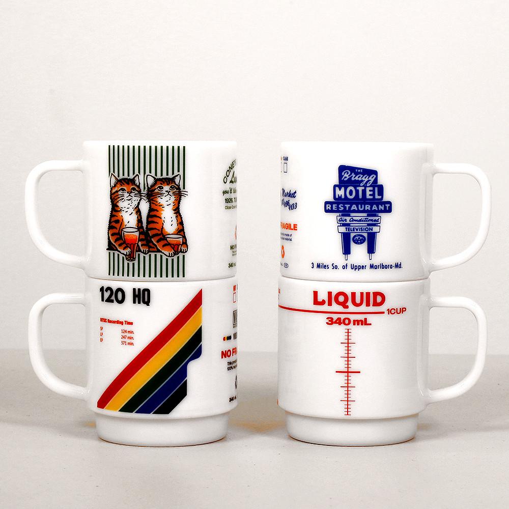 340(mL) 리에르스튜디오 친환경 캠핑 사무실 가정용 내열 단열 밀크 머그컵 4종