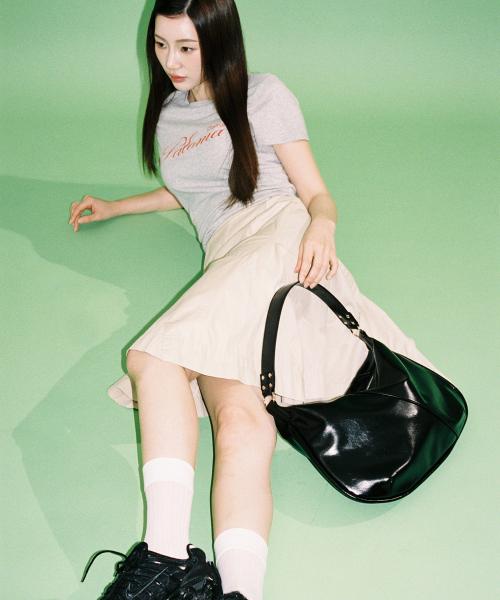 half moon bag (crinkle black)