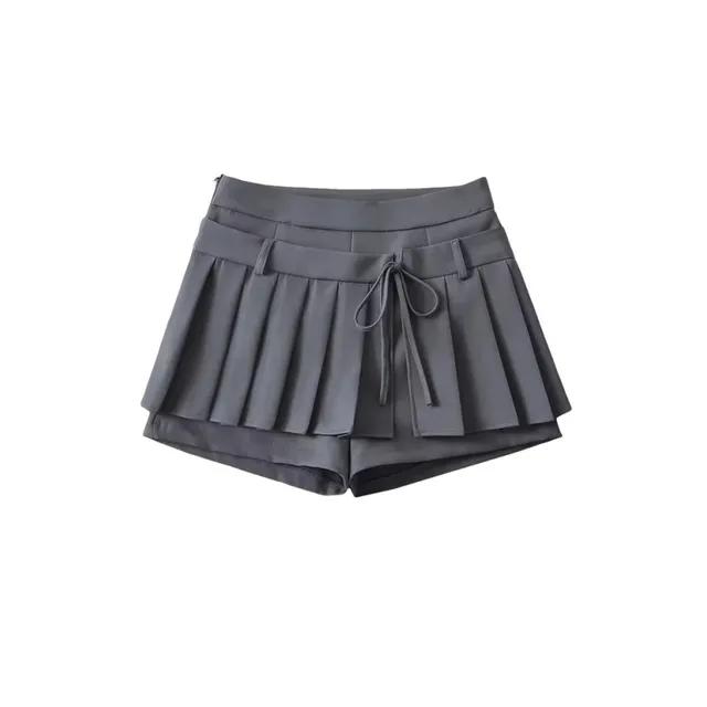 (2color/3size) 리본 플리츠 스커트 팬츠