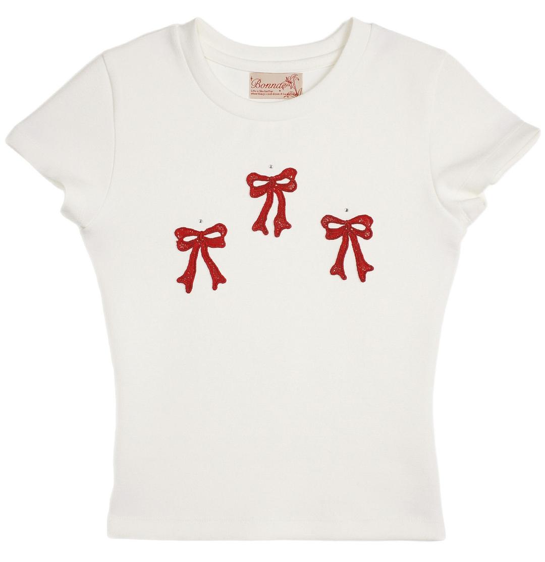 Ribbon needlework top (Ivory)