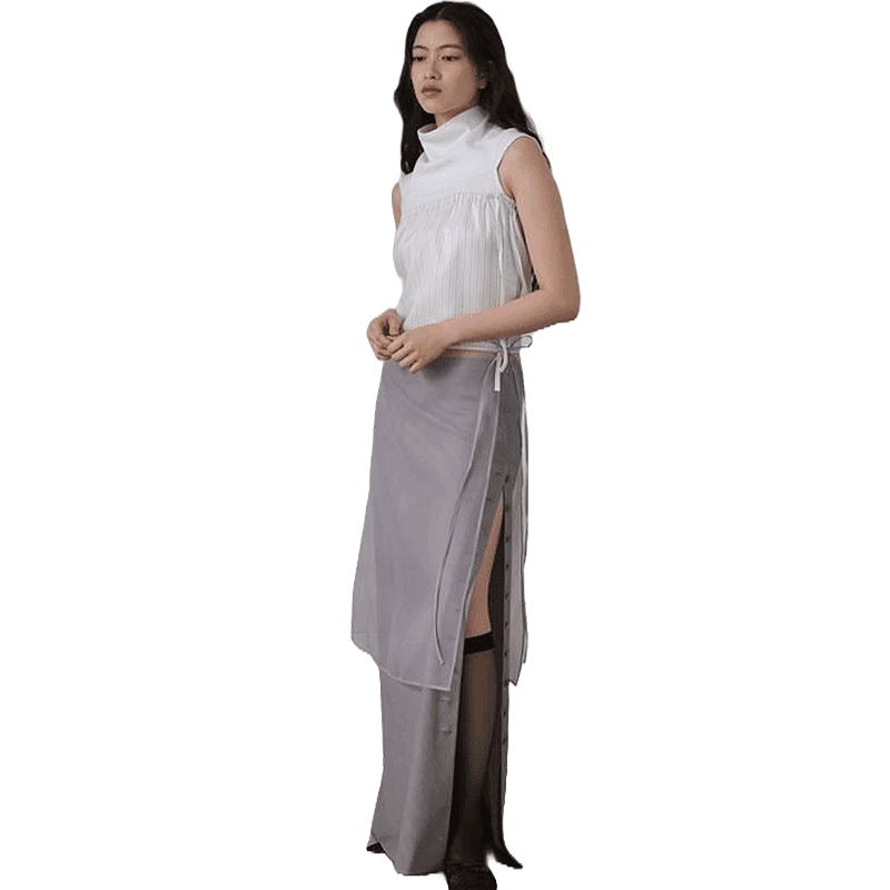[DODE] ORCHID LONG SKIRT_GRAY