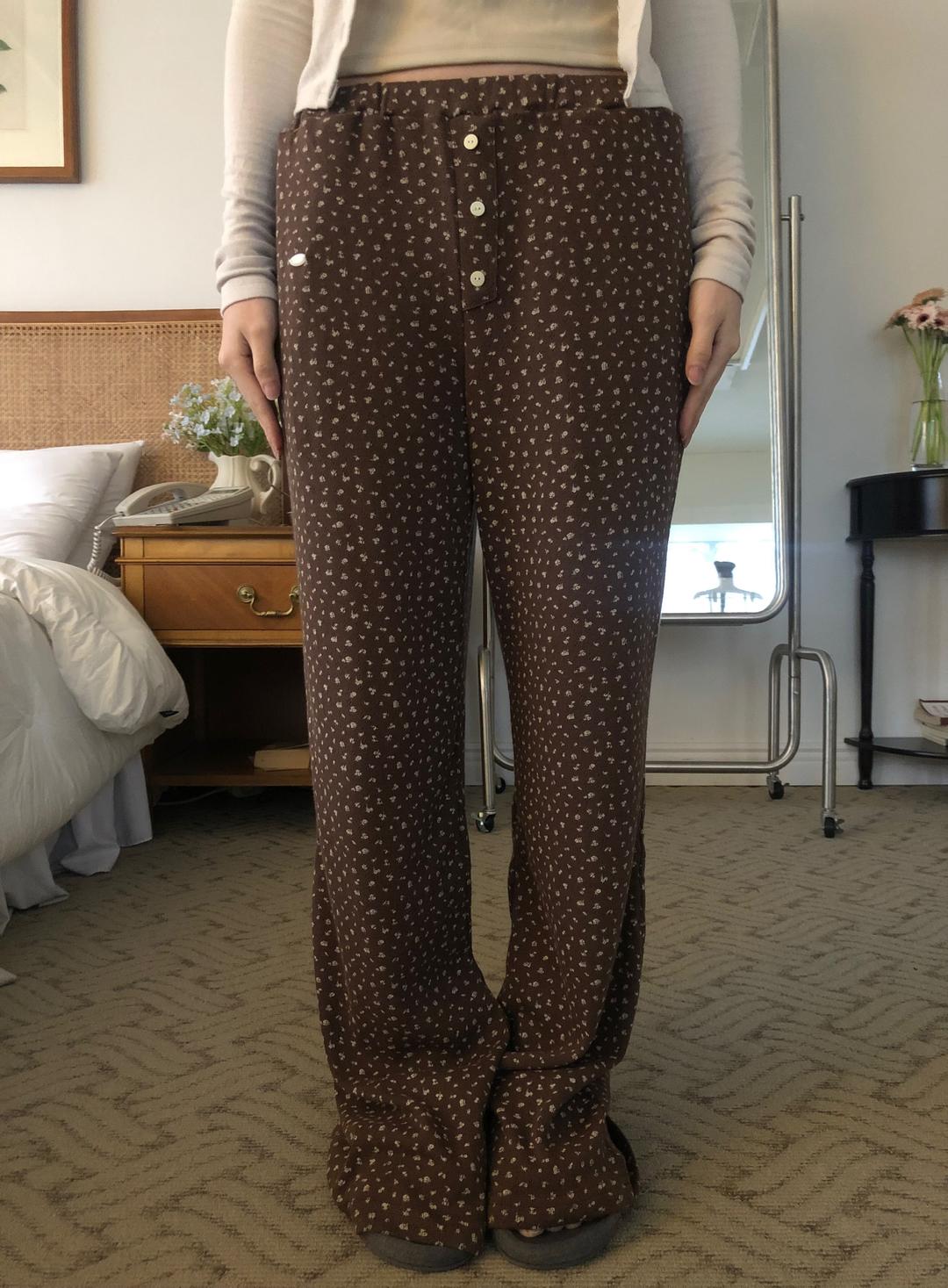 Ribe cozy pants (mocha flower)