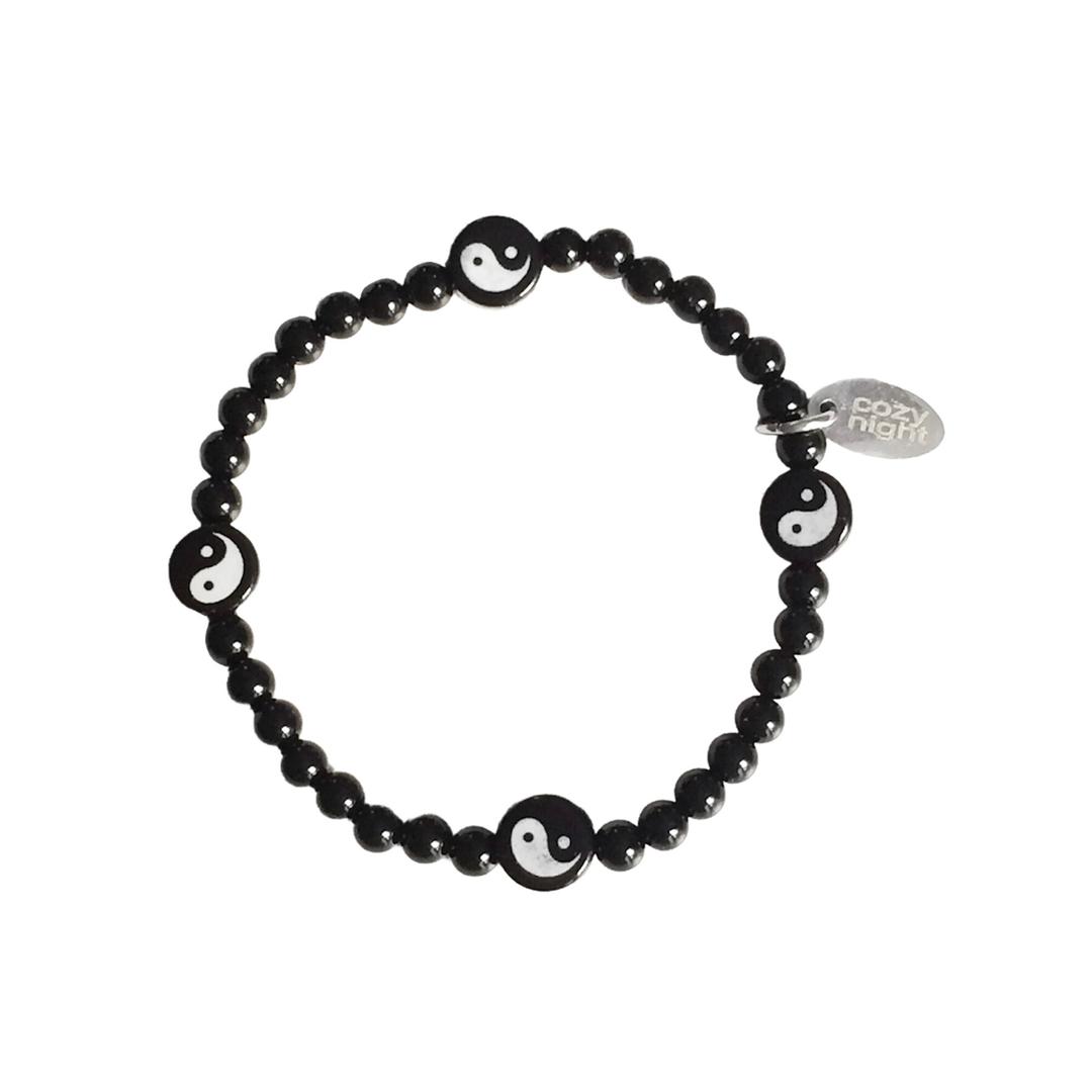 yin n yang black bracelet