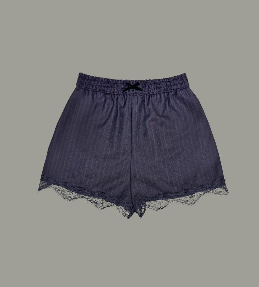lace boxer pants-charcoal