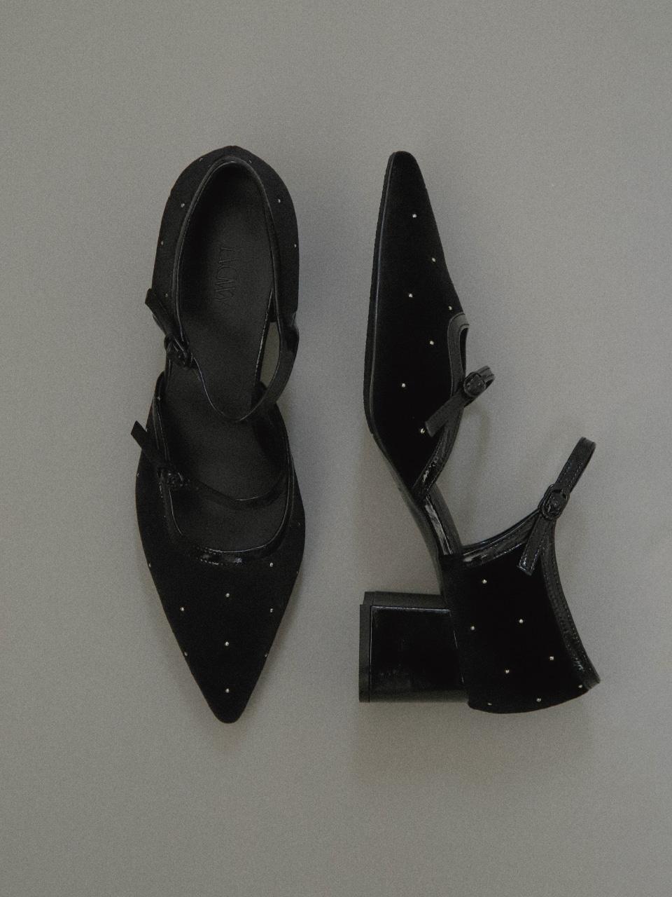 2 STRAP maryjane / 블랙벨벳스터드