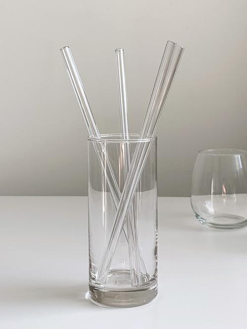 내열유리 홈카페 투명한 유리빨대