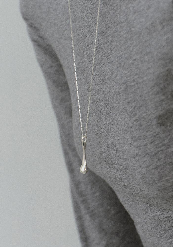 [Silver 925] Melting Drop Necklace (Silver)