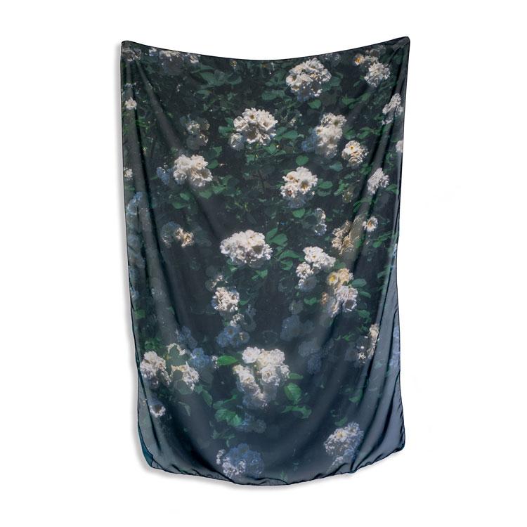 White Rose Fabric Poster