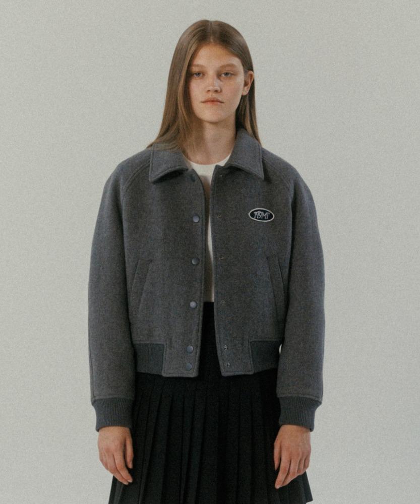 [김나영노필터 PICK] WOOL BLOUSON JUMPER CHARCOAL