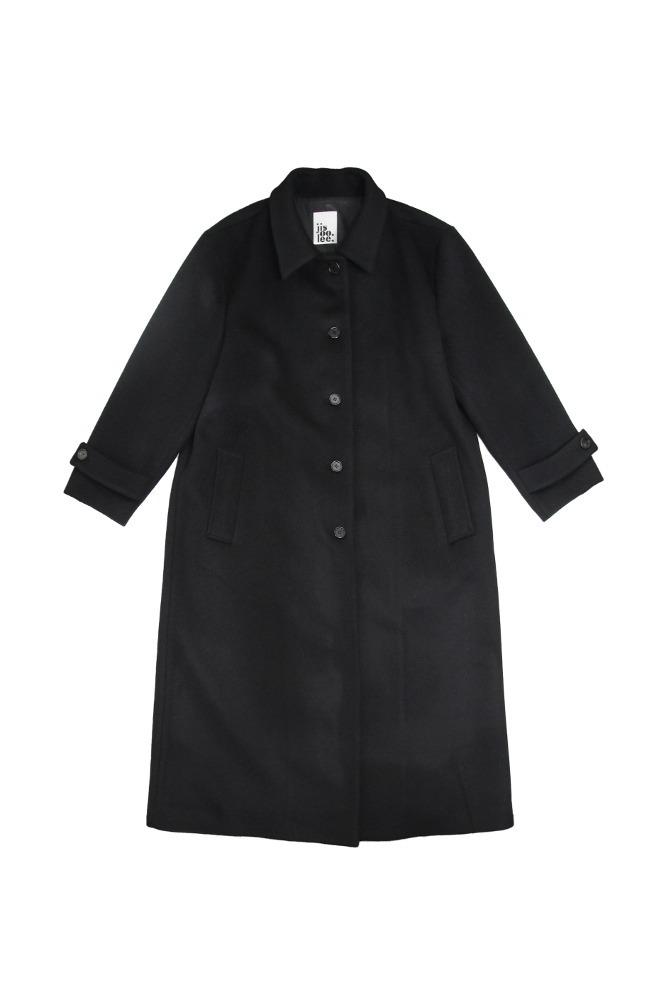 Relaxed long coat - Black