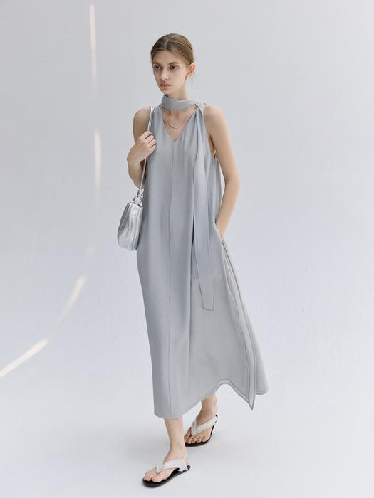 TG_Scarf collar sleeveless dress_2color
