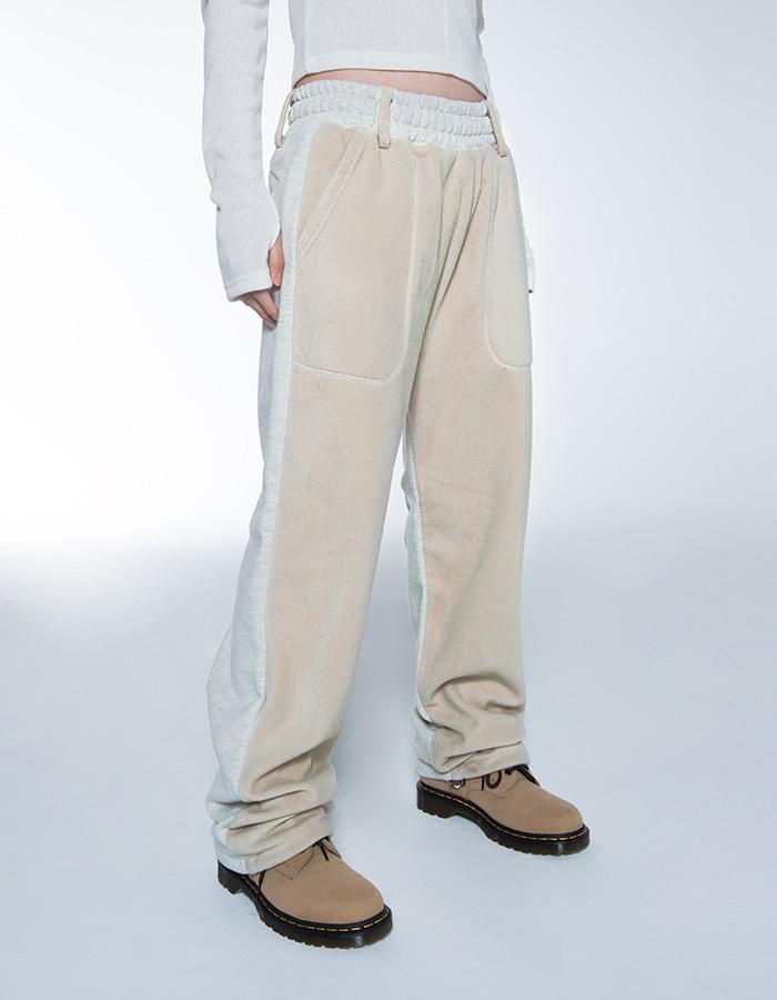 Fleece half Sweatpants [Beige/Oatmeal]