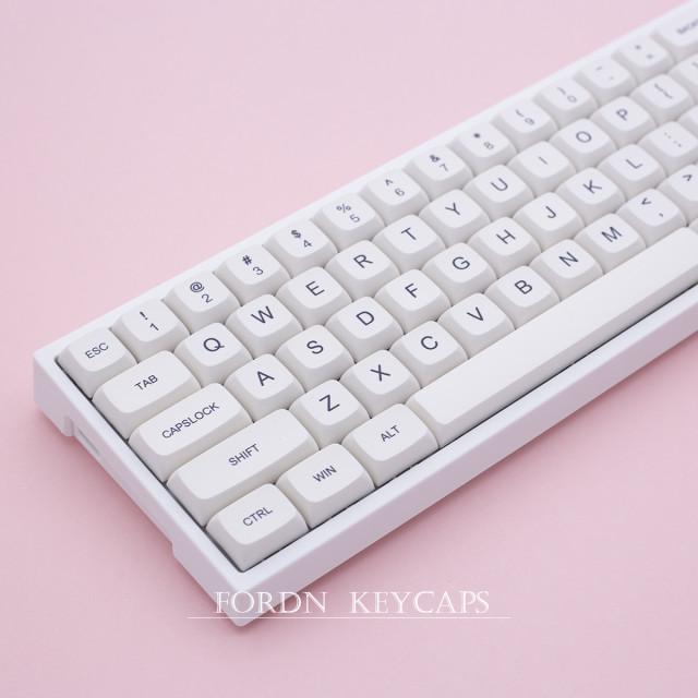 화이트 미니멀 심플 일어 영어  XDA PBT 키캡 한성 필코 레오폴드