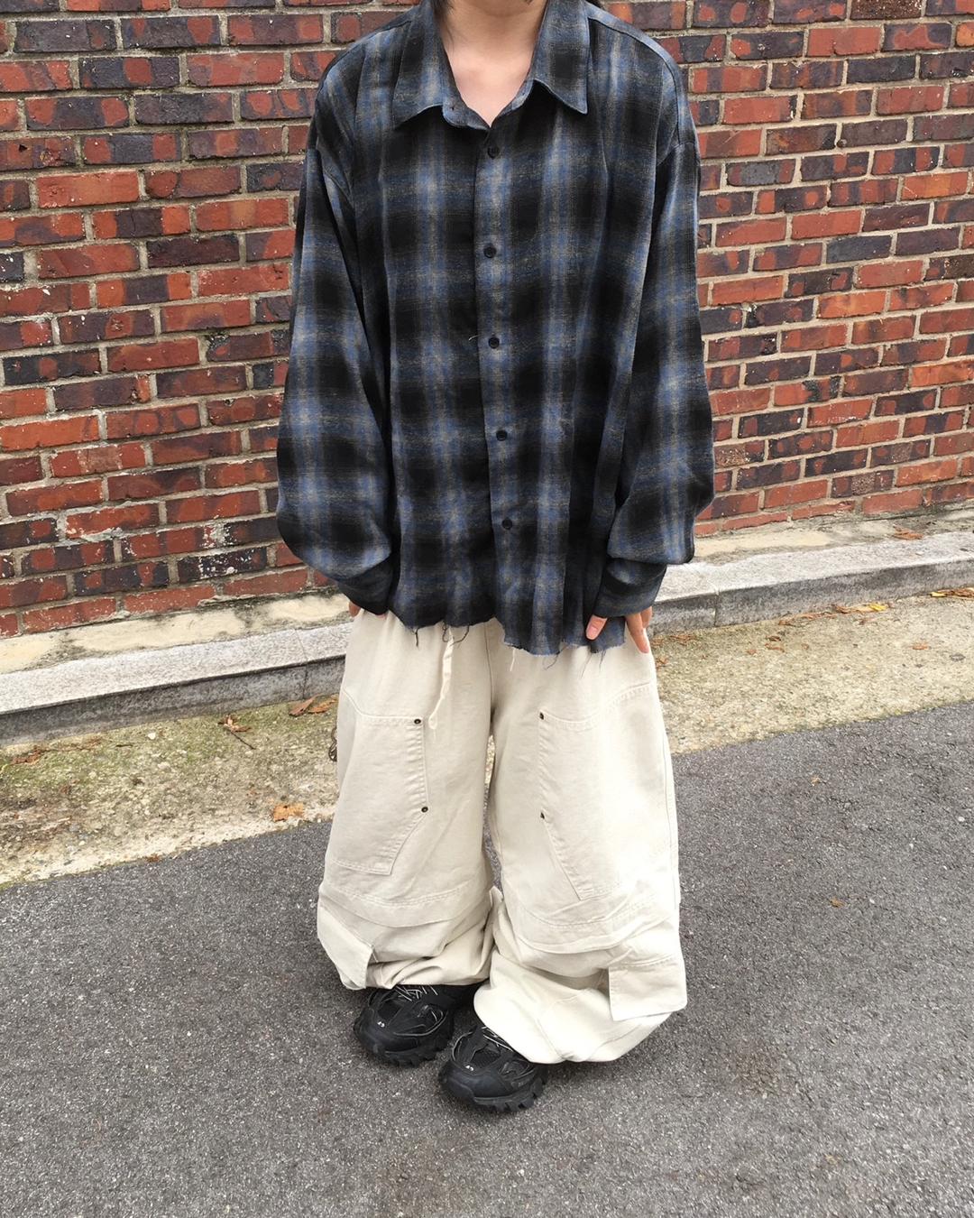 피그 옴브레 데끼 체크 셔츠