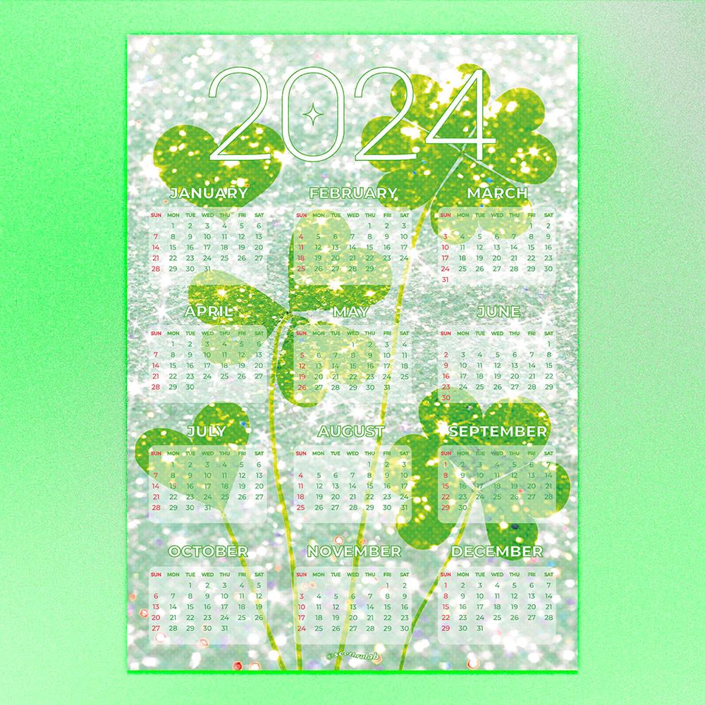 [씨스루랩] 2024 클로버 달력 포스터