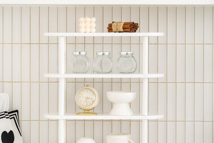 라운드 미니 선반 4단 주방정리 화장품정리대 책상선반 향수진열대