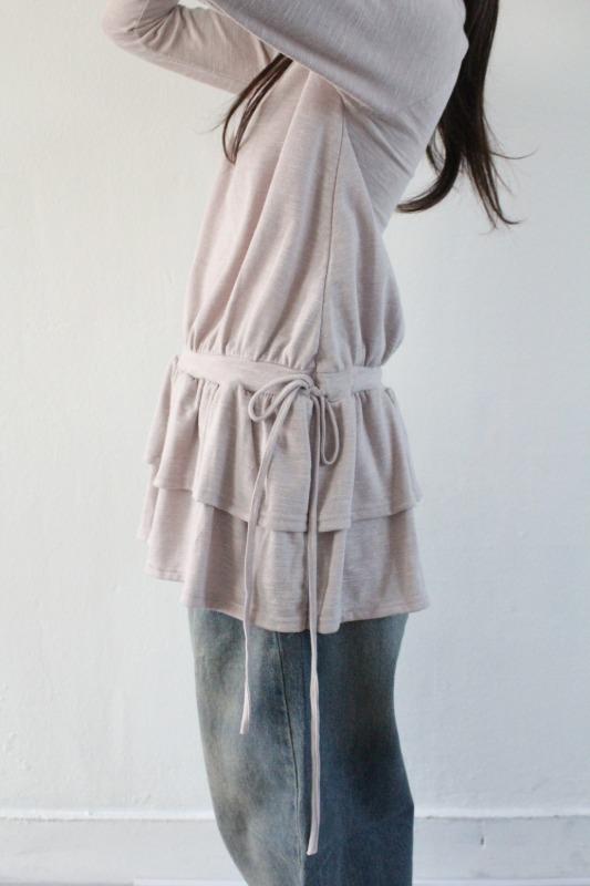 moi frill long tee (3color)