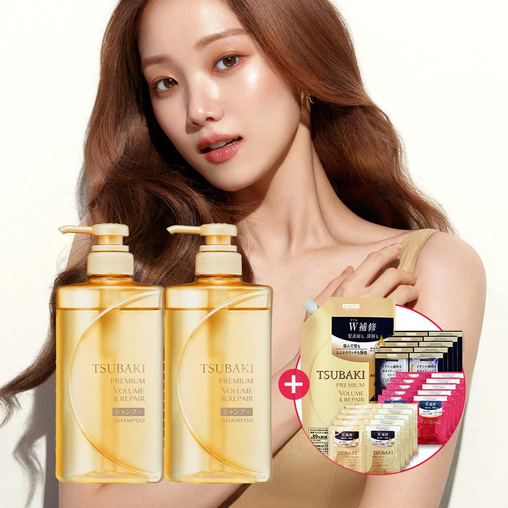 츠바키 프리미엄 볼륨 & 리페어 샴푸 + 샴푸 + 사은품