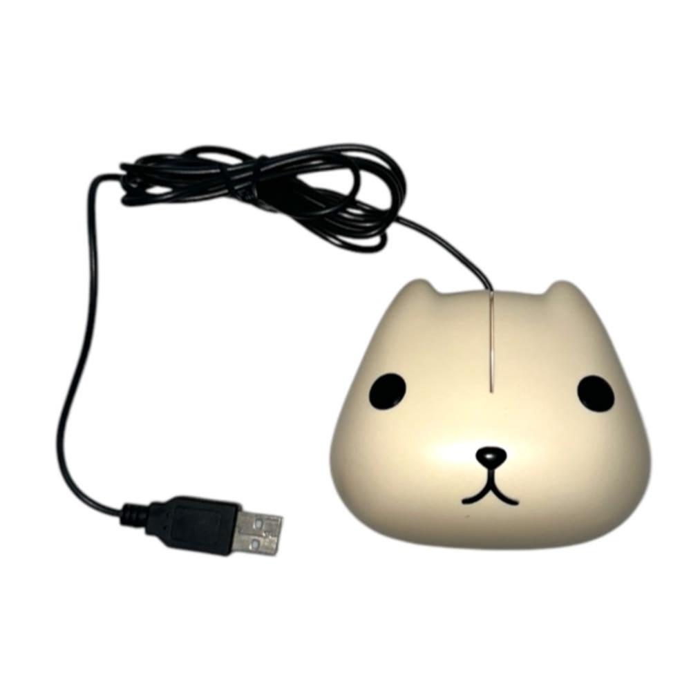 카피바라상 화이트 usb 도스식 마우스