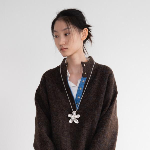 [11/7 출고 예정] Heavy Anorak Colored Knit (Brown)