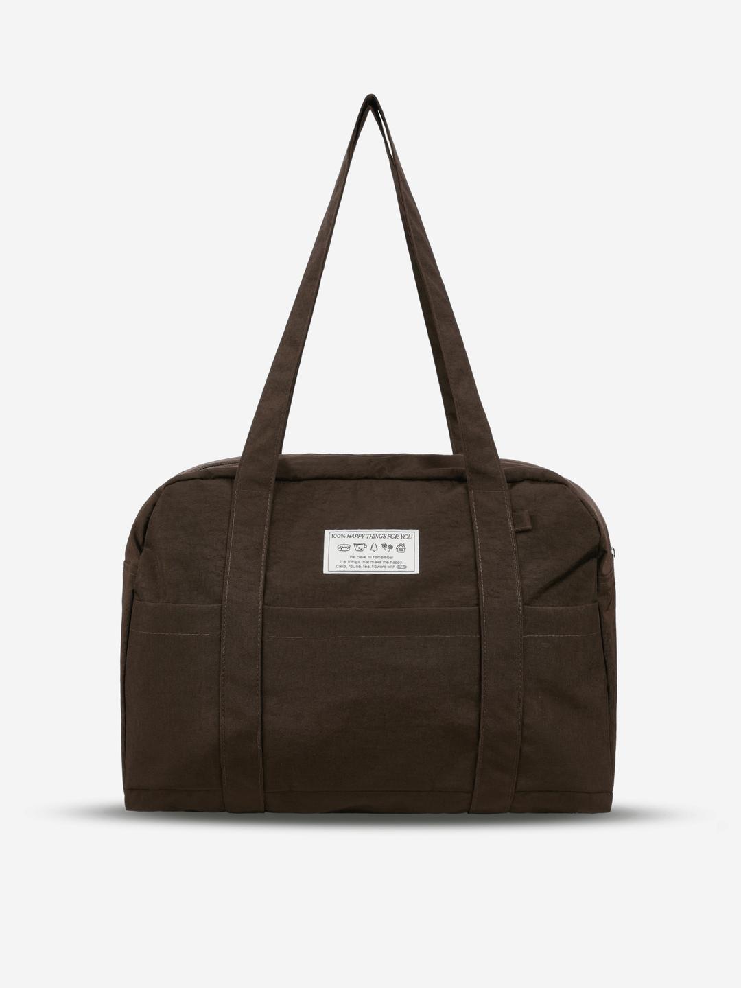 happy things for you boston bag - chocolate
