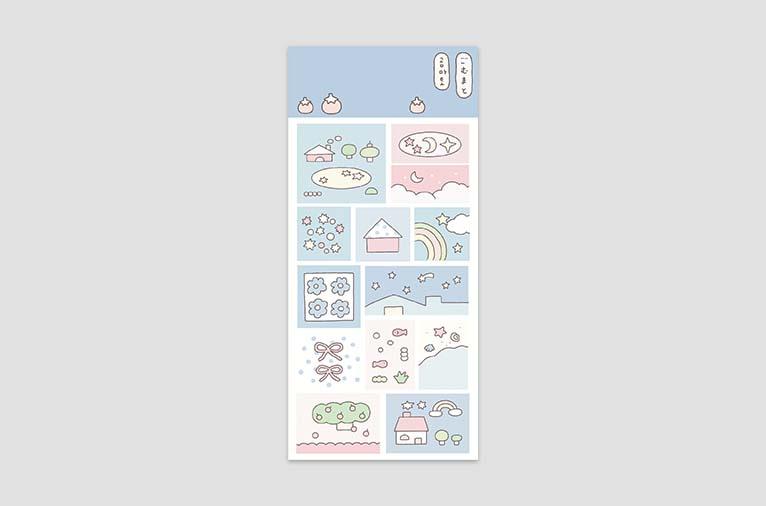 [곰마토] 하늘네모 스티커