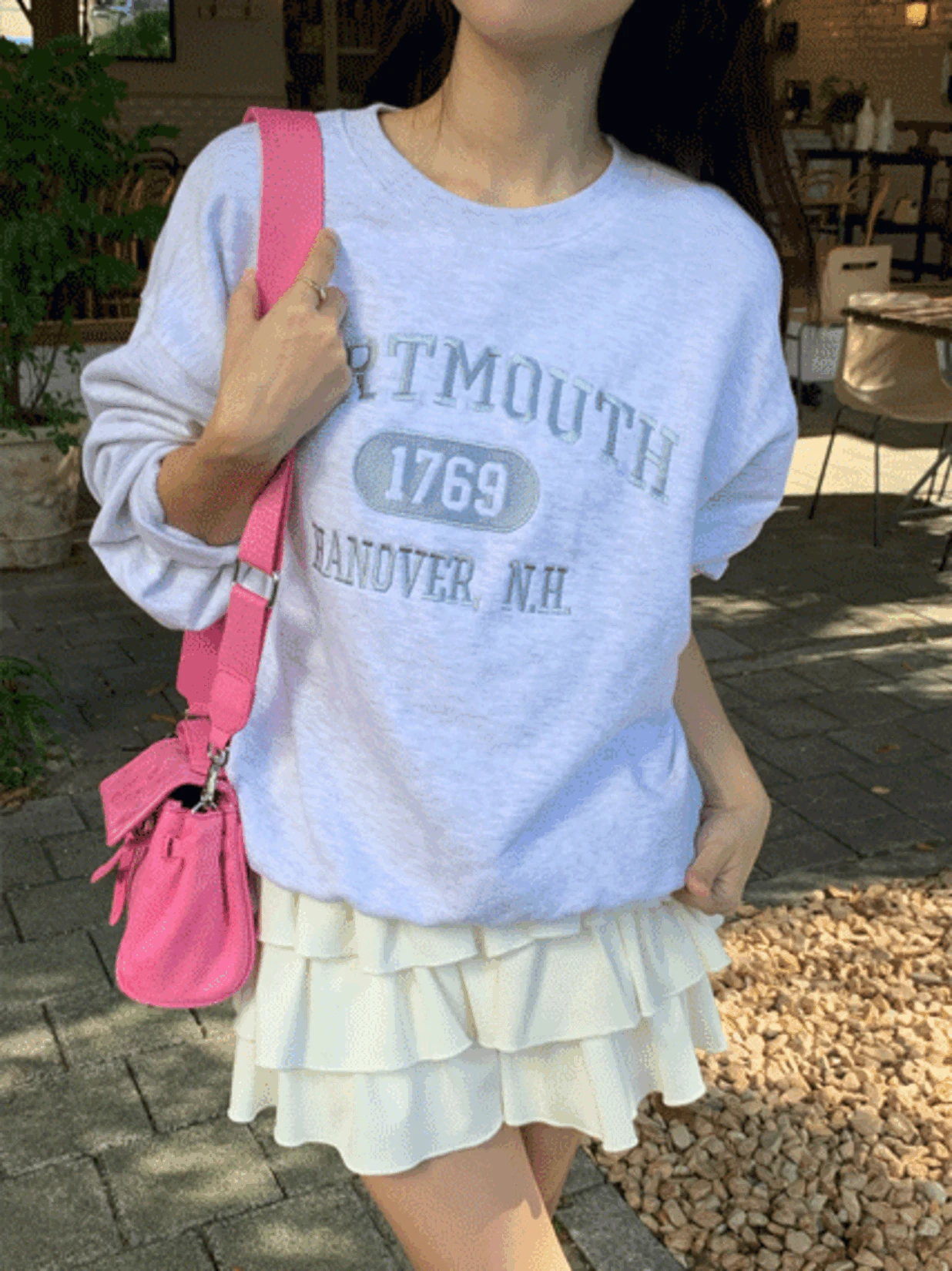 [당일발송/4color] 도트 캉캉 프릴 밴딩 치마바지