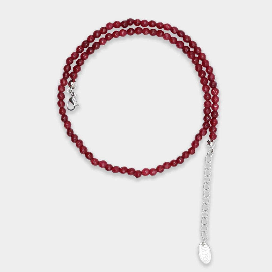 Rough Burgundy stone Necklace