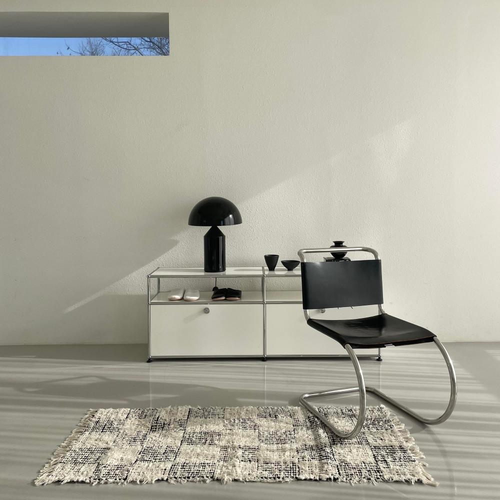 오하이홈 물세탁 미니러그 포르투갈 사계절 아이방 침대 체크 코튼 러그