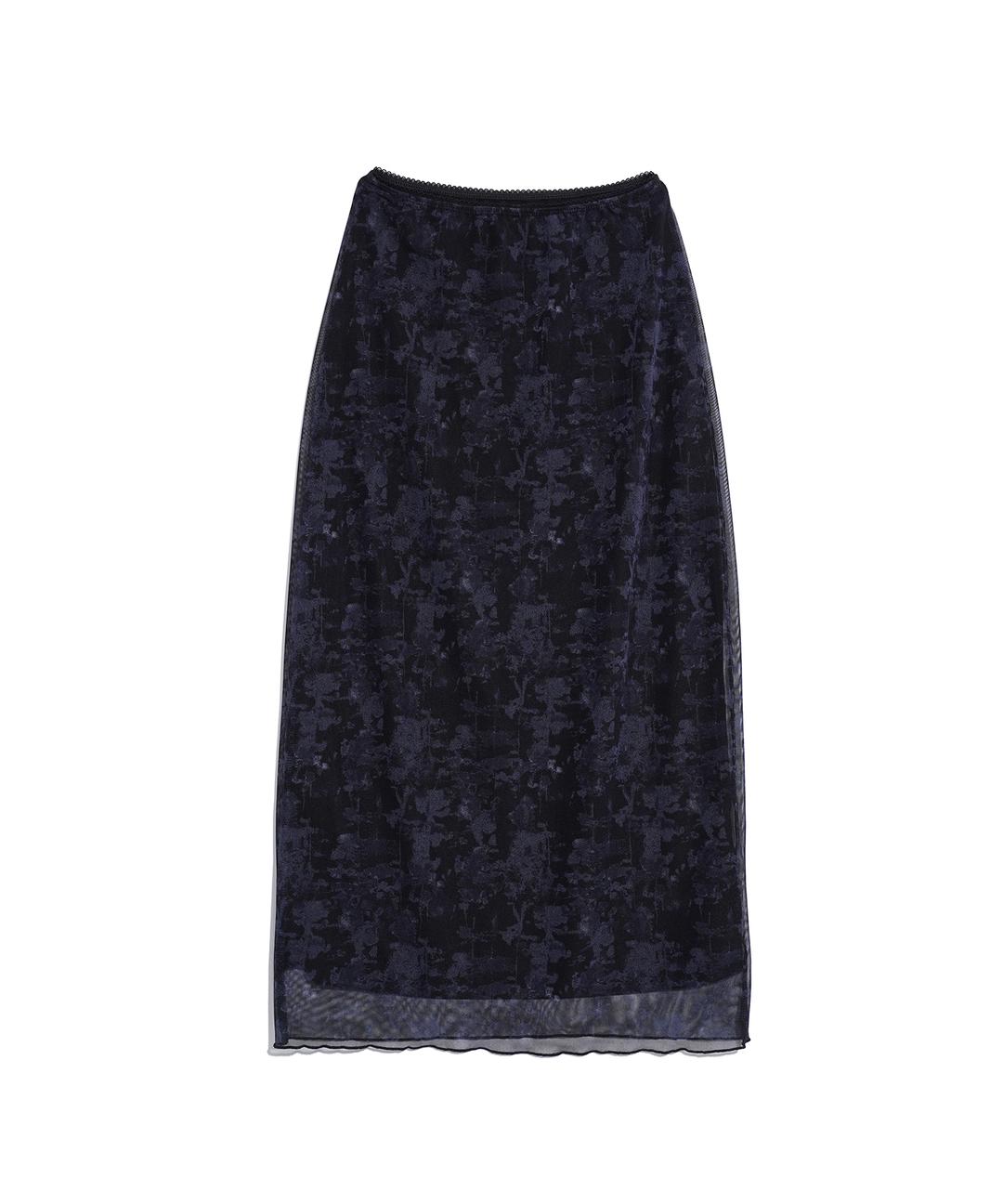 FOG LONG MESH SKIRT_DEEP BLUE