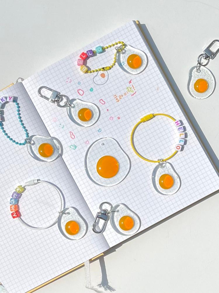 [스프링글]  🍳후라이탁🍳 계란 후라이 키링🗝