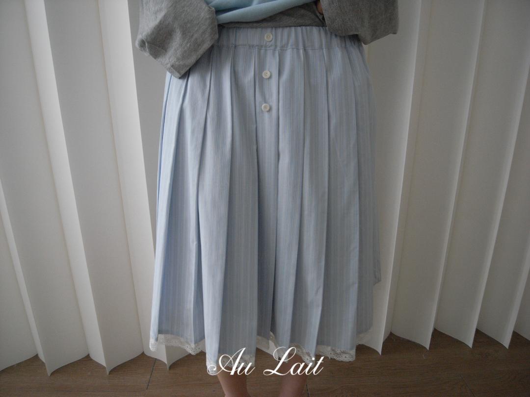[AU LAIT MADE] CLOUD STRIPE SKIRT