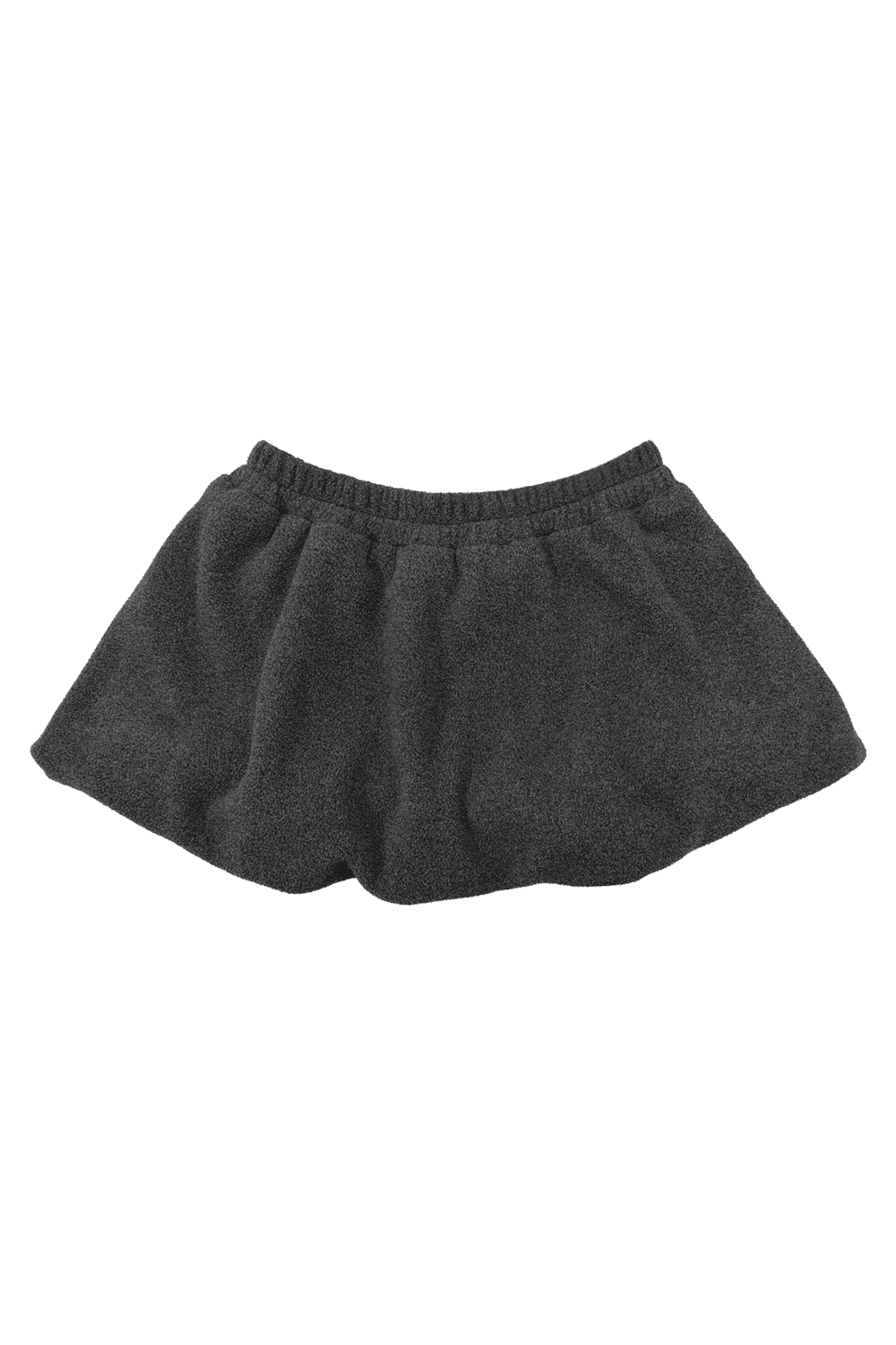 FLUFFY FLEECE BANDING PANTS SKIRT_GREY