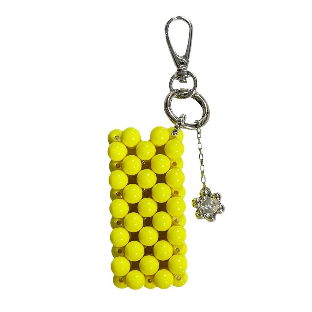 [r-o-m] Bead Bag Keyring 09.yellow