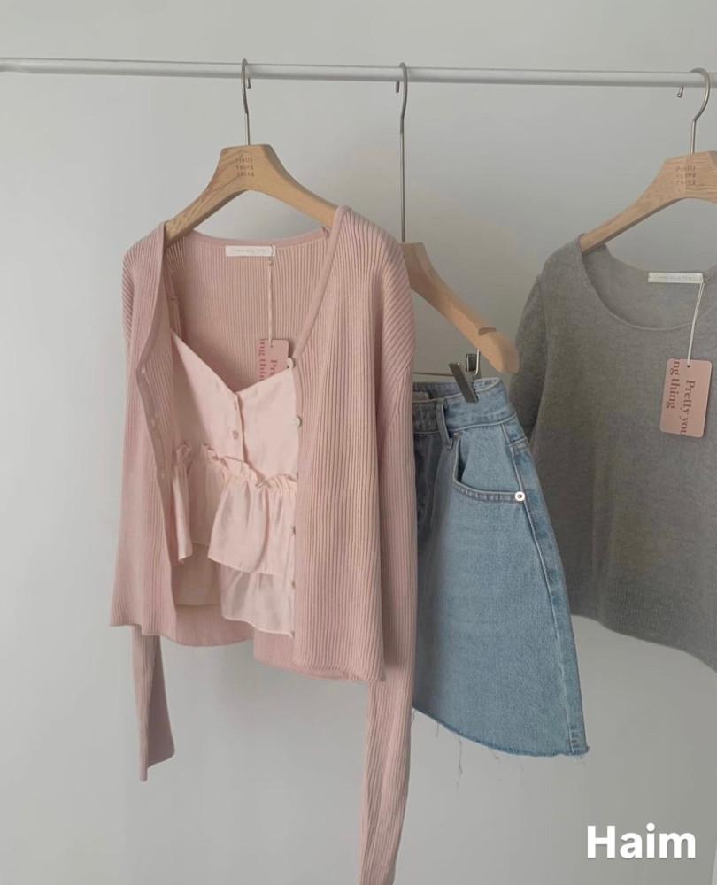 pyt 프리티영띵 페블 골지 가디건 (5col) 프영띵