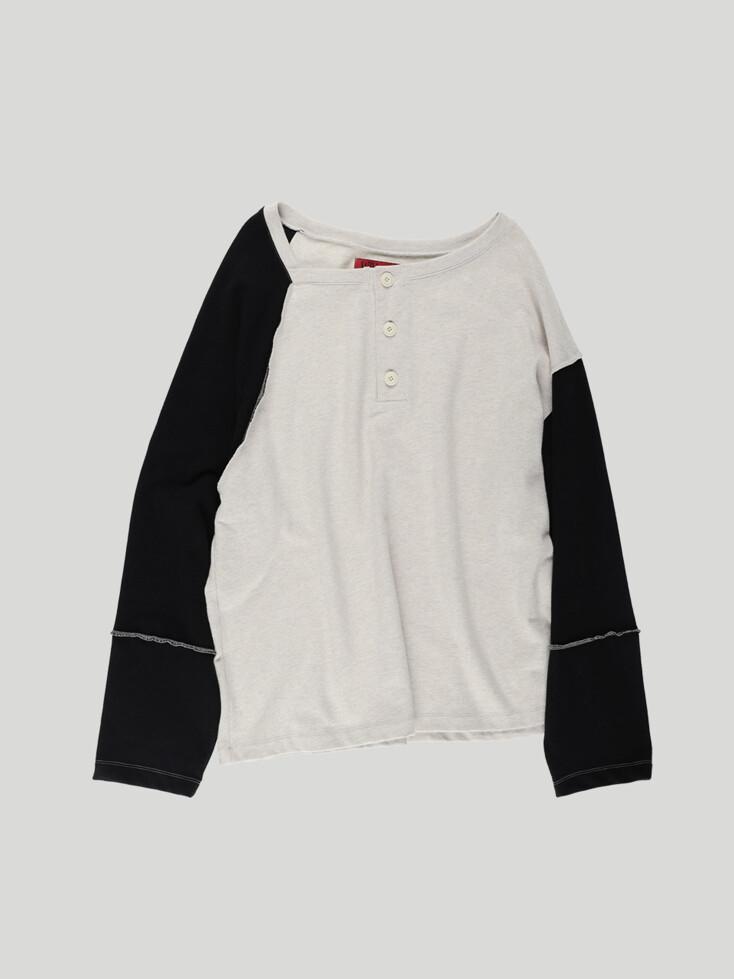 SLIP NECK BUTTON TOP