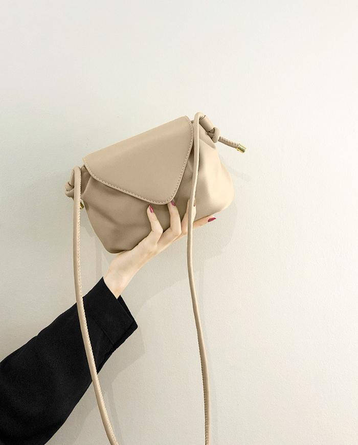 레트로 레더 숄더백