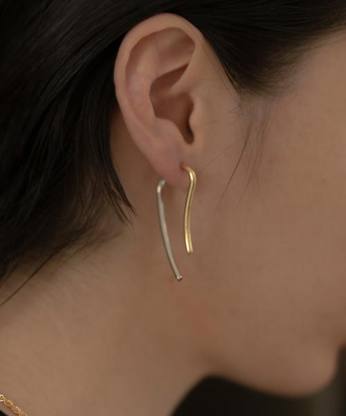 바이컬러 리니어 드롭 피어스(귀걸이) Bicolor Linear Drop Pierce