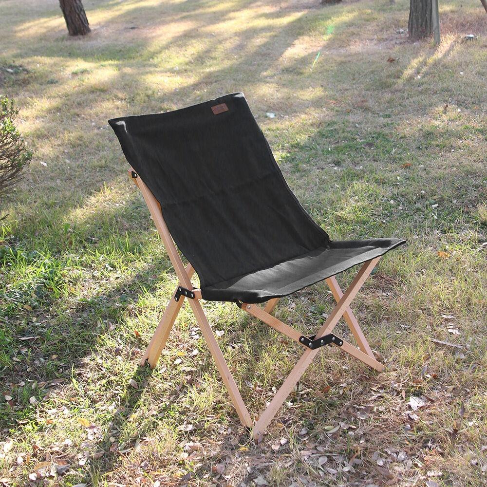 스노우아울 도스 캔버스 우드 체어 블랙