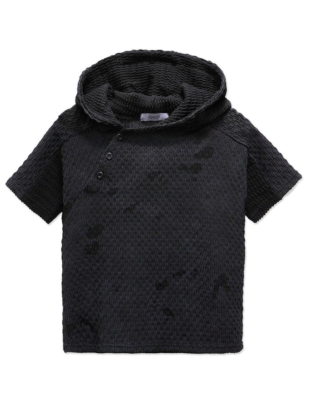 CORE:12 BUTTON HOODIE (BLACK)