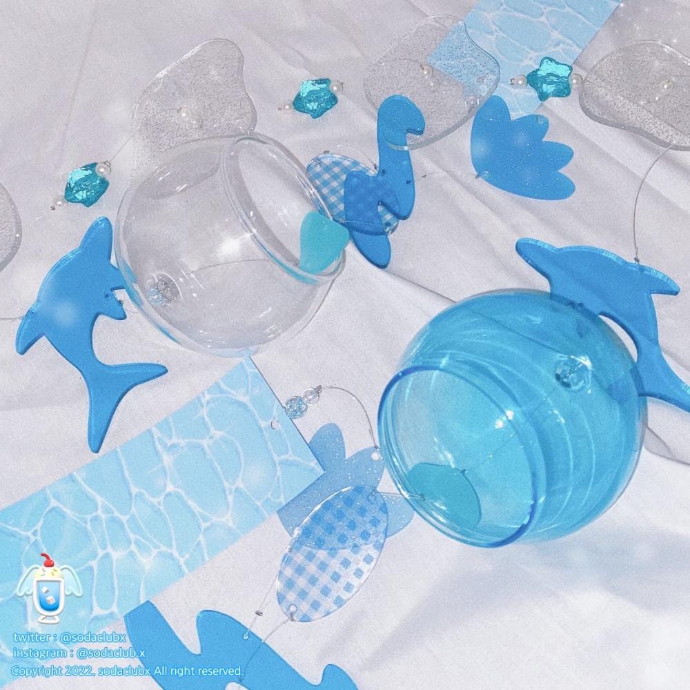 [ 투명 ] 행운의 돌고래 후우링 🐬 아크릴 썬캐쳐 | 유리풍경