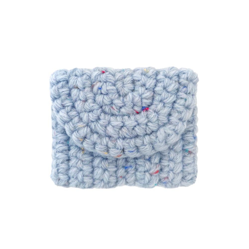 Tweed card wallet (BLUE)