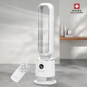 앵콜쇄도★추가할인[스위스밀리터리] 블랑 날개없는 선풍기 저소음 타워형 서큘레이터 (리모컨)