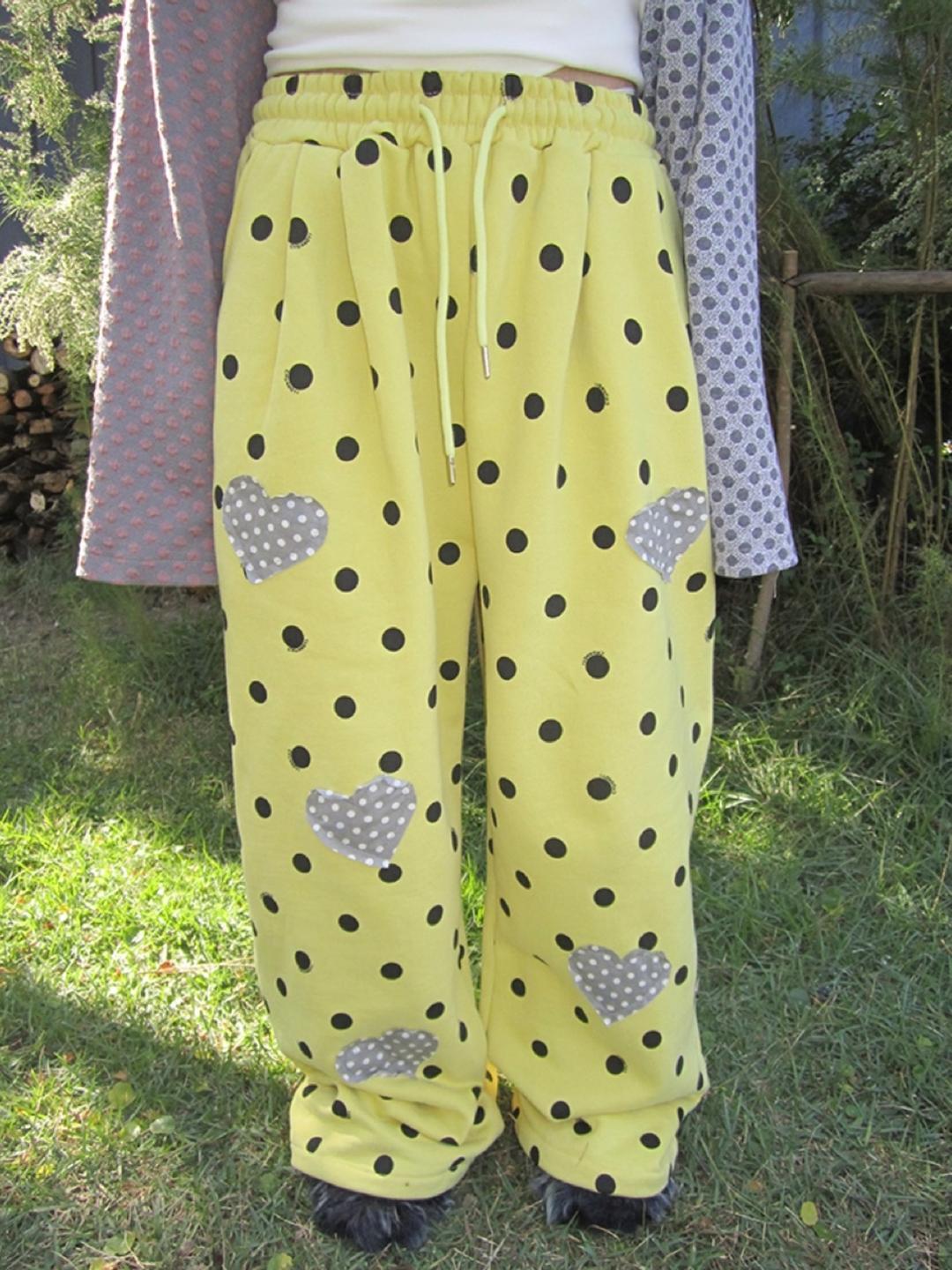 3months Dot Heart Easy Sweat Pants (2color)