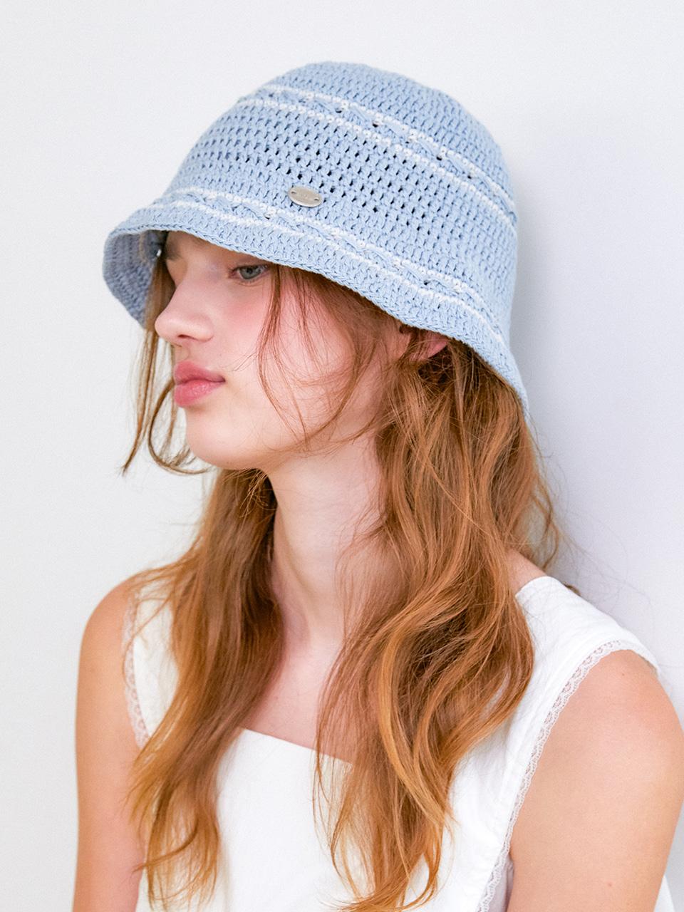[HAND CROCHET] cotton touch bucket hat_3color HA048