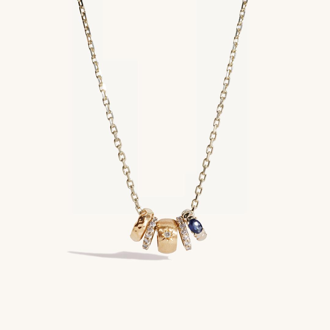 14k18k 사파이어﻿ 링컬렉션 펜던트 목걸이(14k 1.0각 38+1cm기준 6.98g)