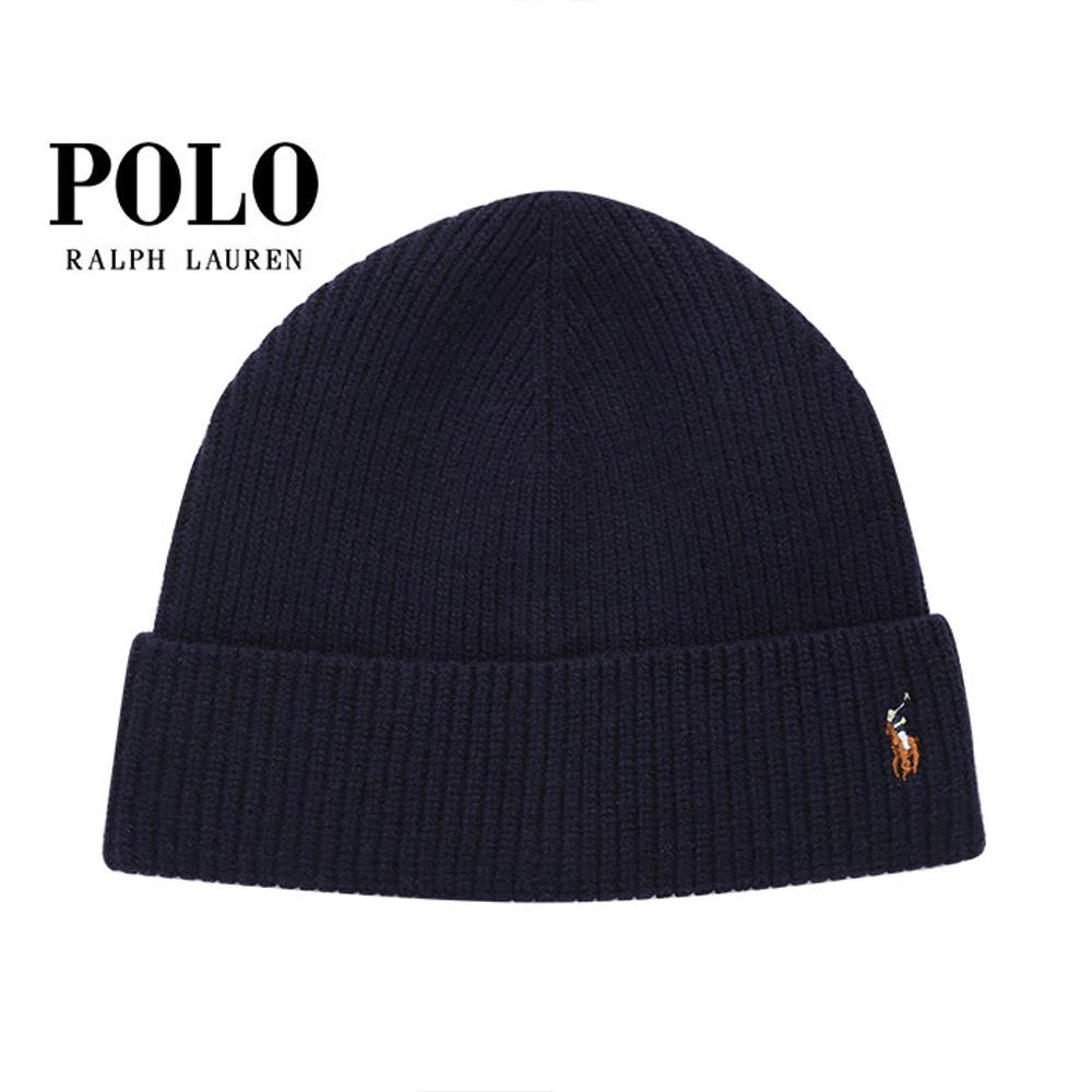 폴로 시그니처 포니 울 블렌드 비니 네이비 (PC0483-433)