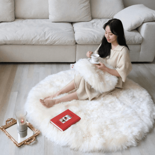 호주산 원형 양털러그 (S/M/L)