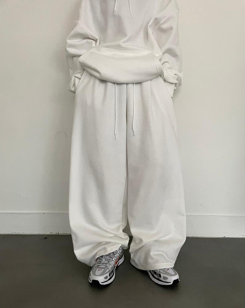 스핀 소프트 기모 트레이닝 팬츠 (3color) 기모 무지 와이드 롱팬츠 기획